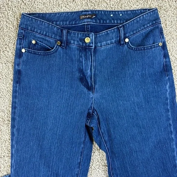 J. McLaughlin dark wash straight leg jeans sz 4 - Picture 6 of 8